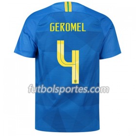 Camisetas Brasil Geromel 4 Segunda Equipacion Mundial 2018